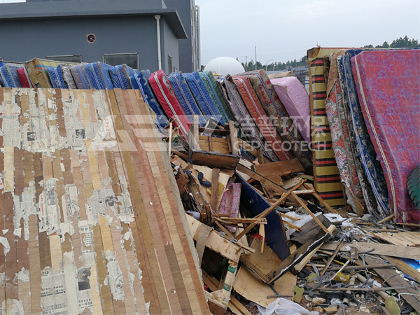 大件家具破碎機(jī)項目案例，大件垃圾處理流程方案